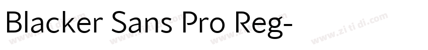Blacker Sans Pro Reg字体转换